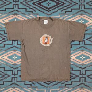 VTG BugsT.com Solix Alien T-Shirt Mens M Brown Y2K 3D Encapsulated Graphic Toy